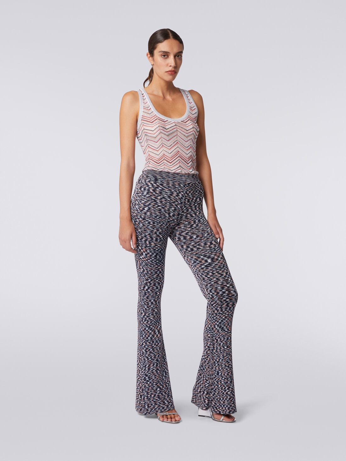 Missoni Pantaloni flare in misto viscosa fiammata