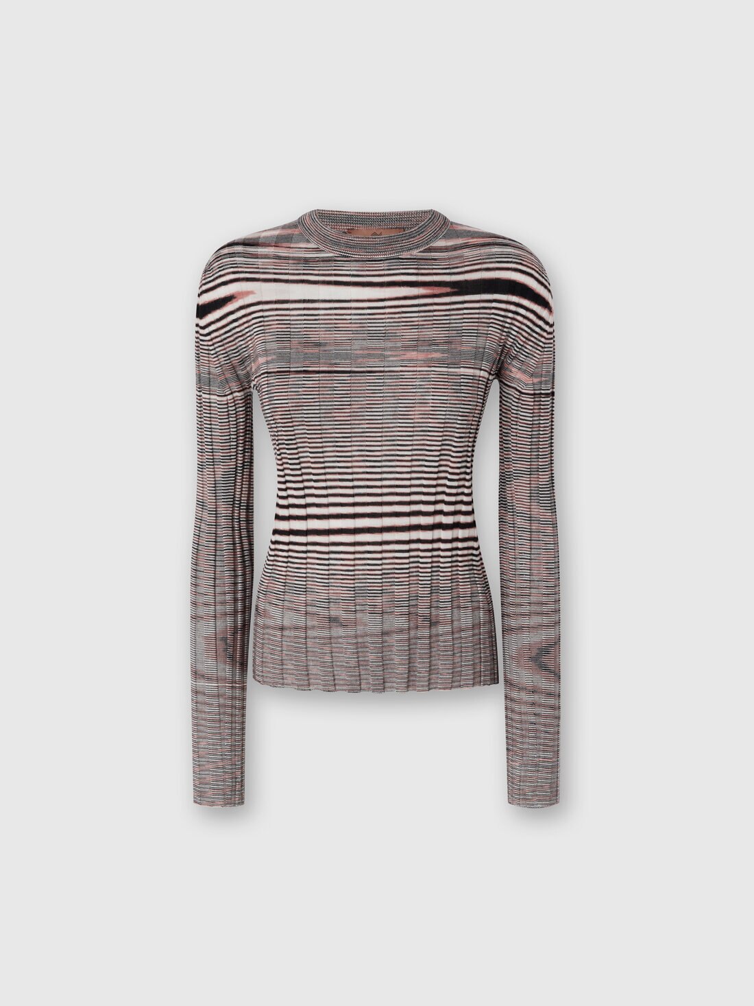 Maglia girocollo in cashmere e seta fiammata, Multicolore  - 8053147061542 - 0
