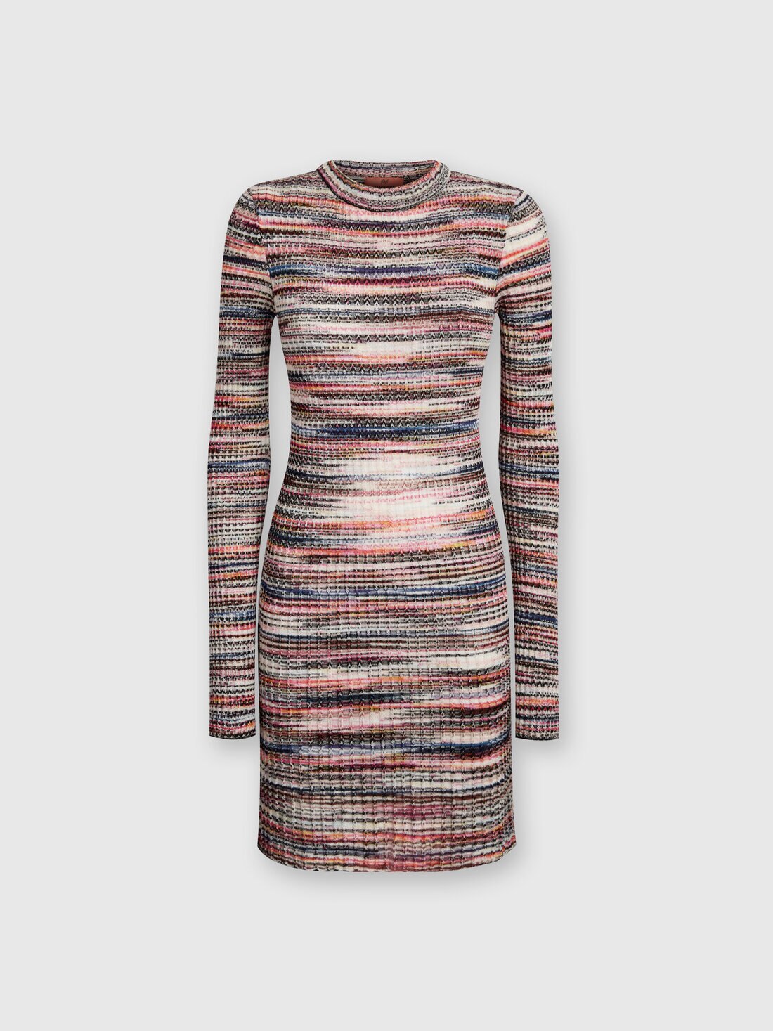 リブ編みウール&ビスコーススラブミニドレス マルチカラー | Missoni