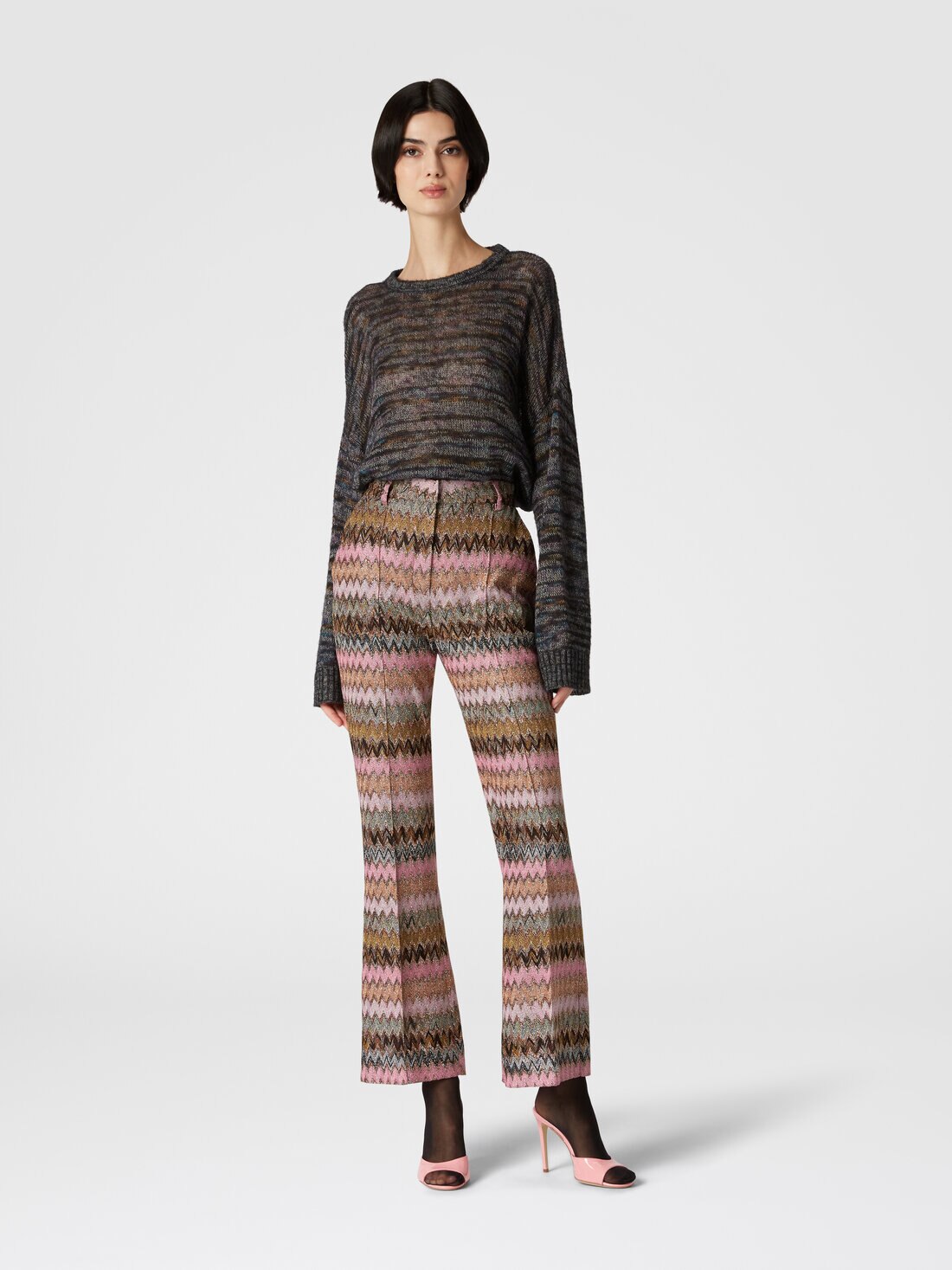 Missoni Pullover girocollo in viscosa, alpaca e lana