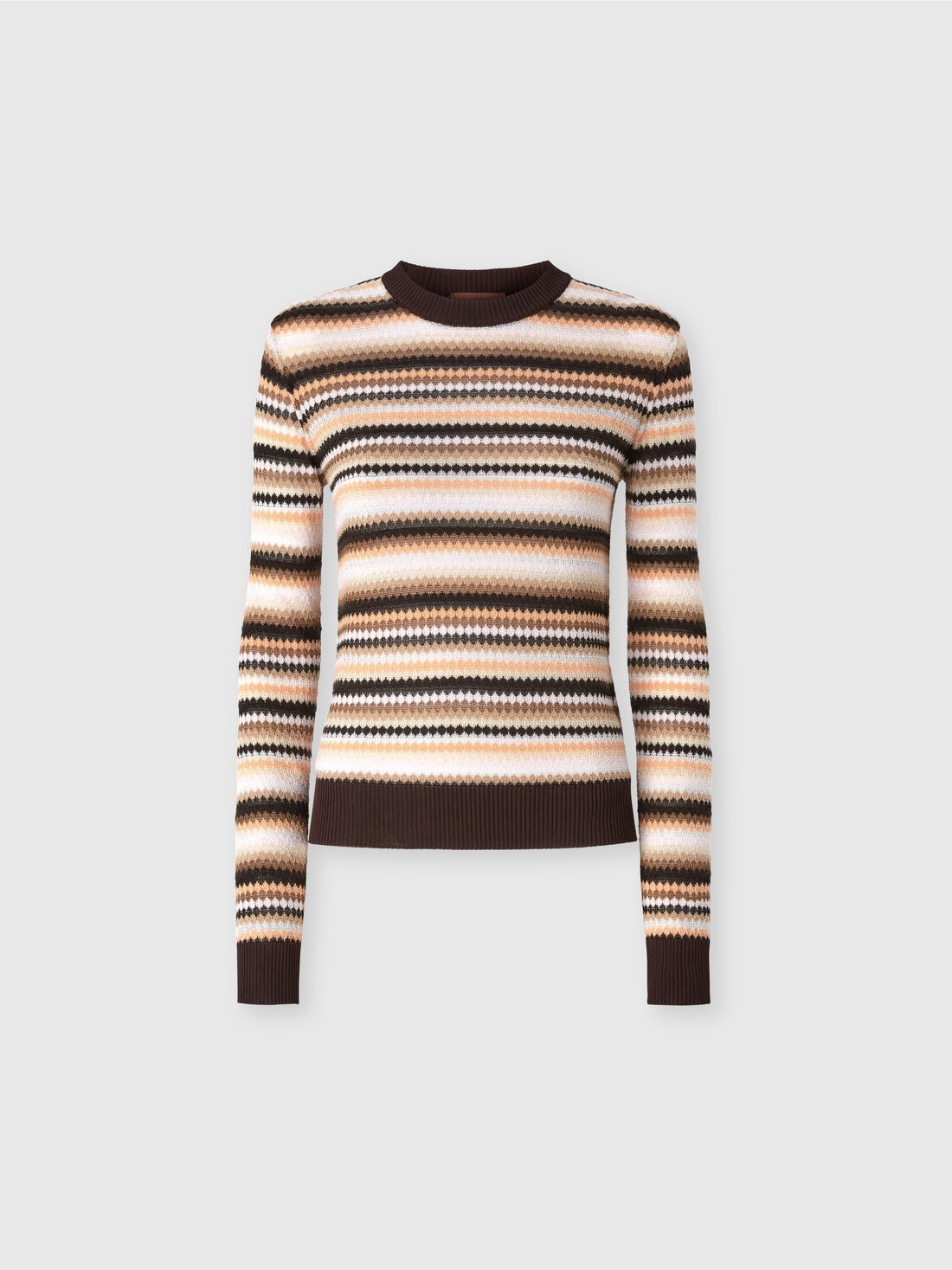 Missoni Pullover girocollo in lana e viscosa a righe