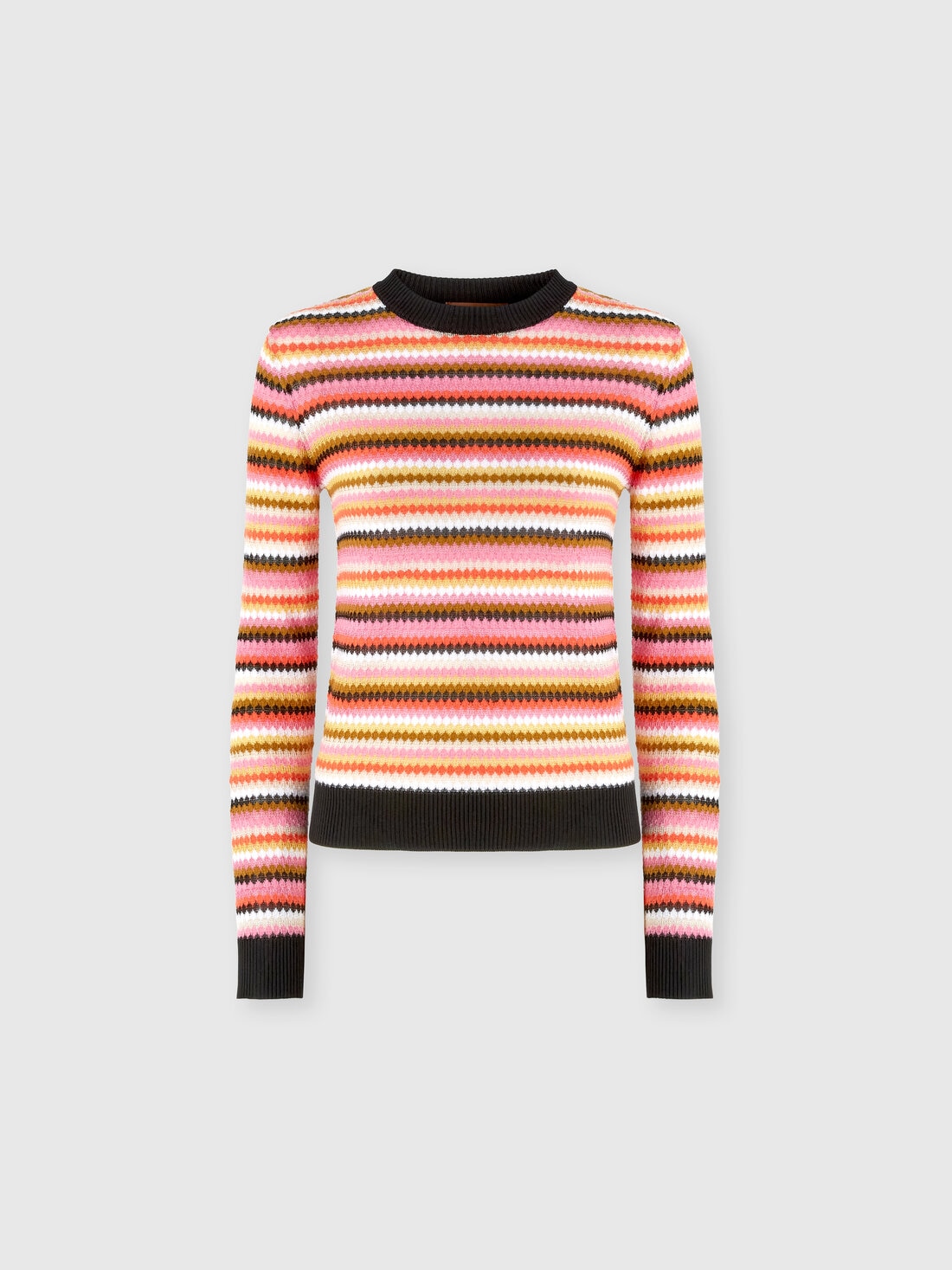 Missoni Pullover girocollo in lana e viscosa a righe