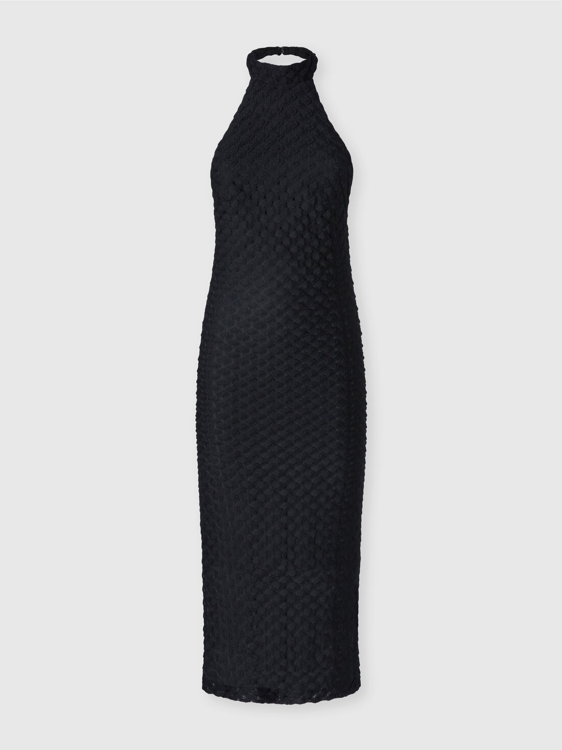Abito midi con scollo all’americana, Nero - DS25SG3ZBR013J93911 - 0
