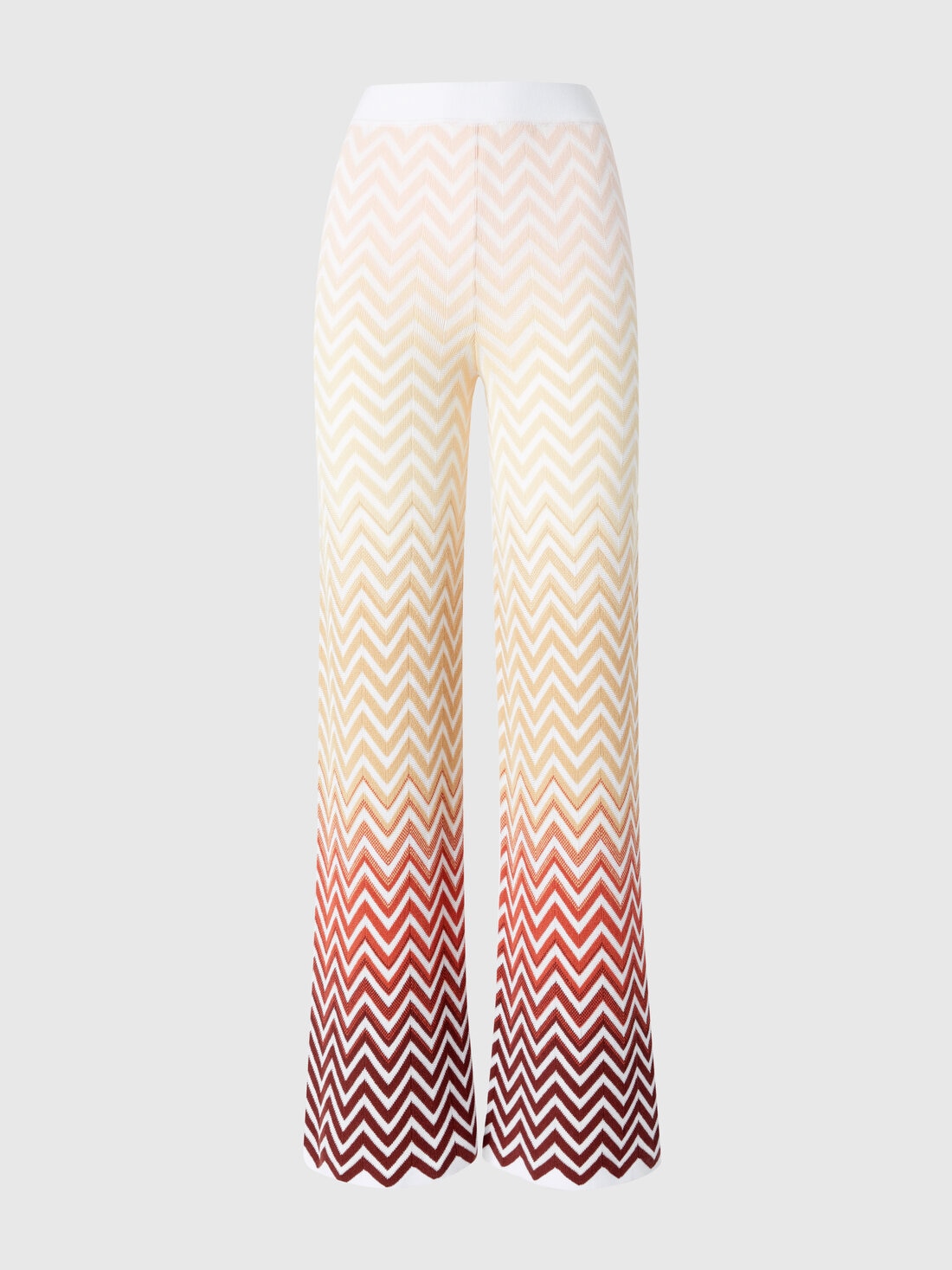 Straight trousers with dégradé chevron motif, Multicoloured  - DS25SI06BK044VSM9M9 - 0