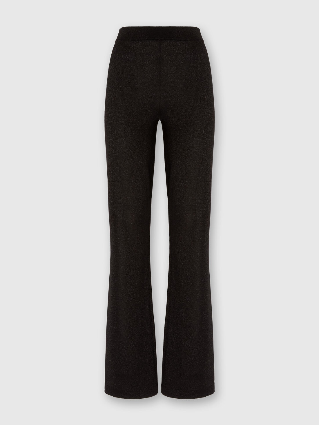 Pantalón recto de viscosa lamé, Negro - DS25SI0CBK045AS91NK - 0