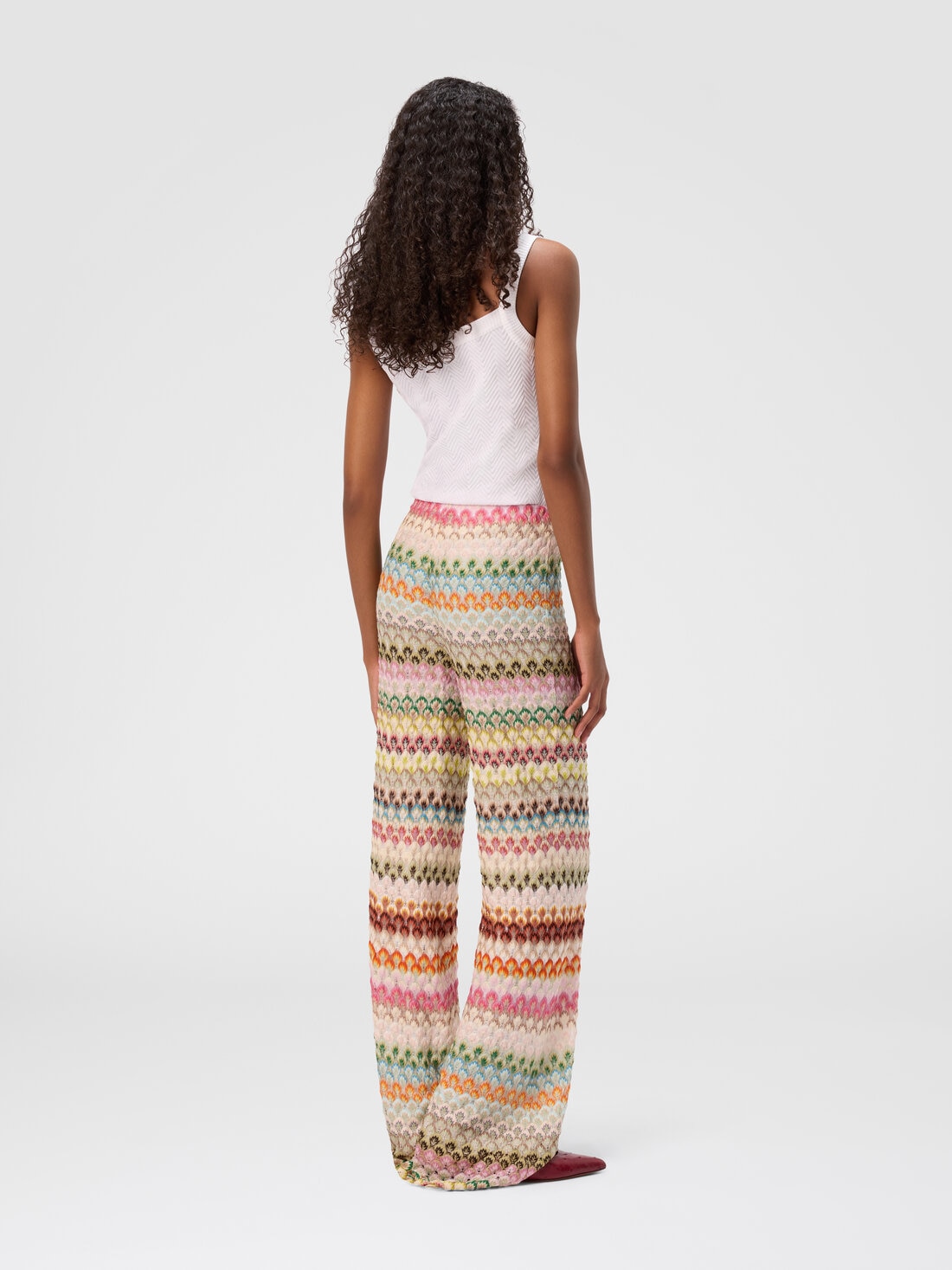 Pantaloni palazzo in pizzo, Multicolore  - DS25SI0MBR0133S6153 - 2