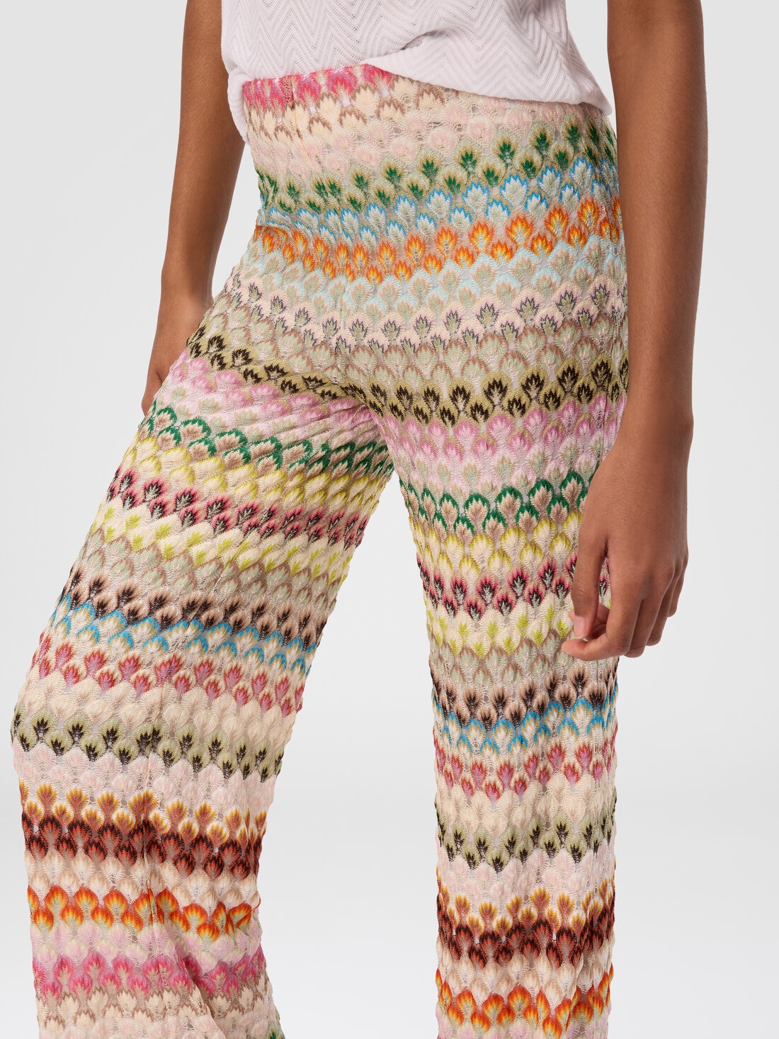 Pantaloni palazzo in pizzo, Multicolore  - DS25SI0MBR0133S6153 - 4