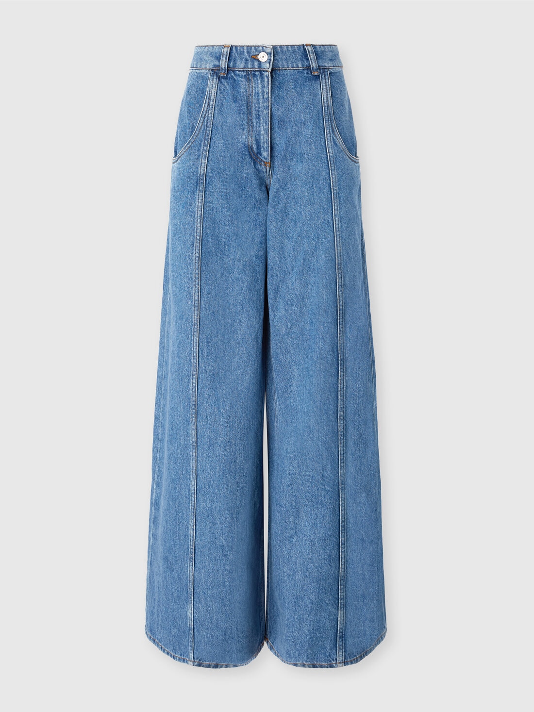 Wide-leg denim pants, Light Blue - DS25SI1DBW00YCS72M8 - 0