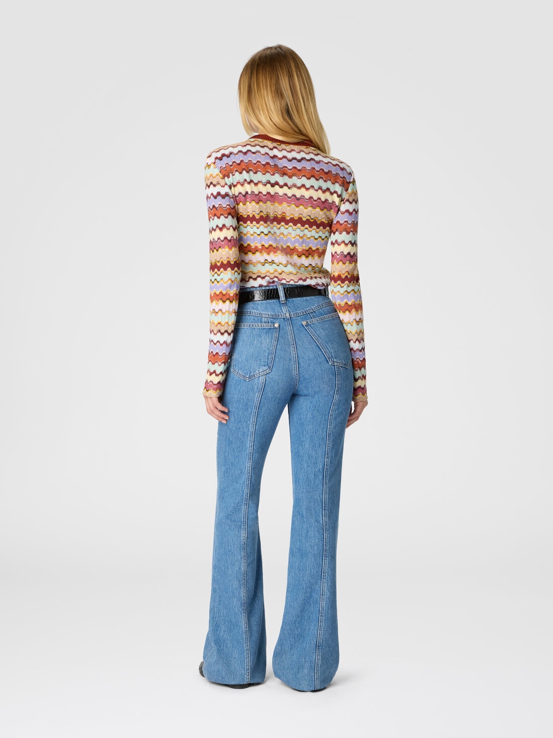Raschel crew neck cardigan, Multicoloured - DS25SM0MBR014BSM9U5 - 2