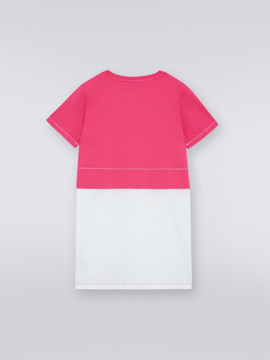 T-Shirt-Kleid aus Baumwolle mit mehrfarbigem Logo, Mehrfarbig  - 8051575932861 - 1