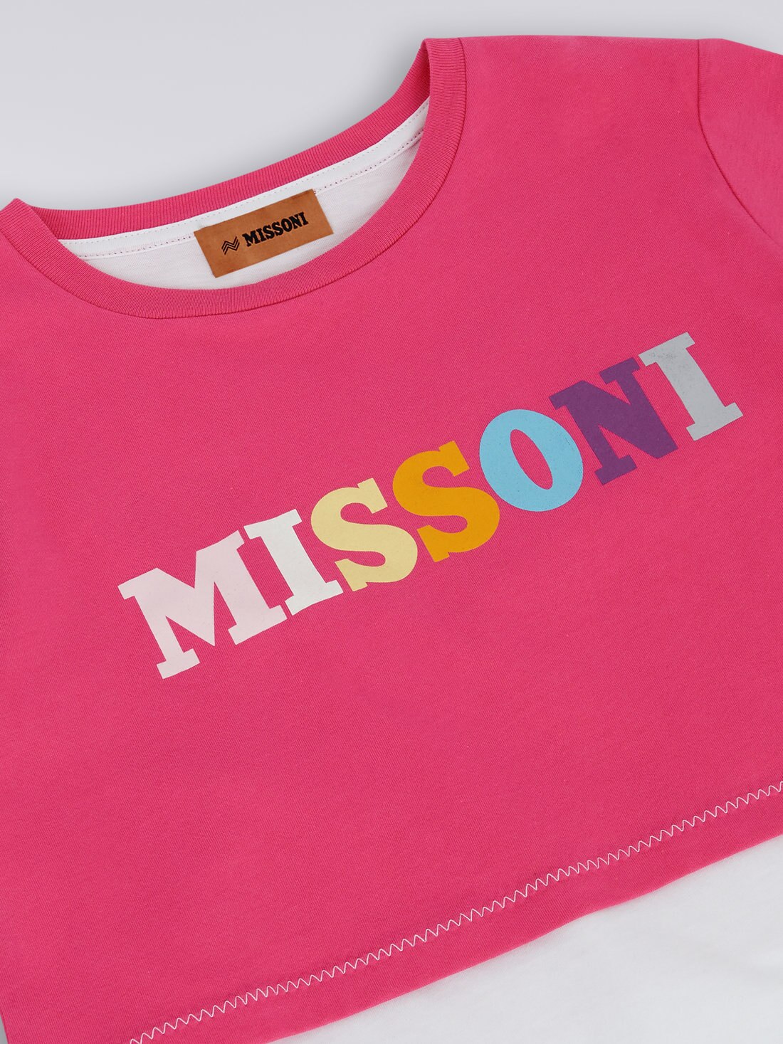T-Shirt-Kleid aus Baumwolle mit mehrfarbigem Logo, Mehrfarbig  - 8051575932861 - 2