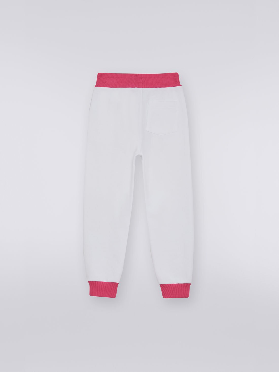 Pantalon de jogging en coton avec logo multicolore et détails contrastants, Multicolore  - 8051575933622 - 1