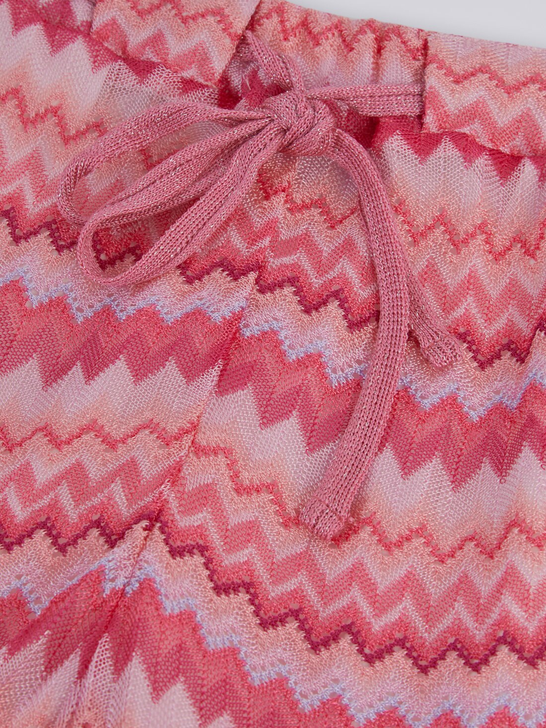 Multicoloured viscose chevron shorts, Pink   - 8051575933677 - 2
