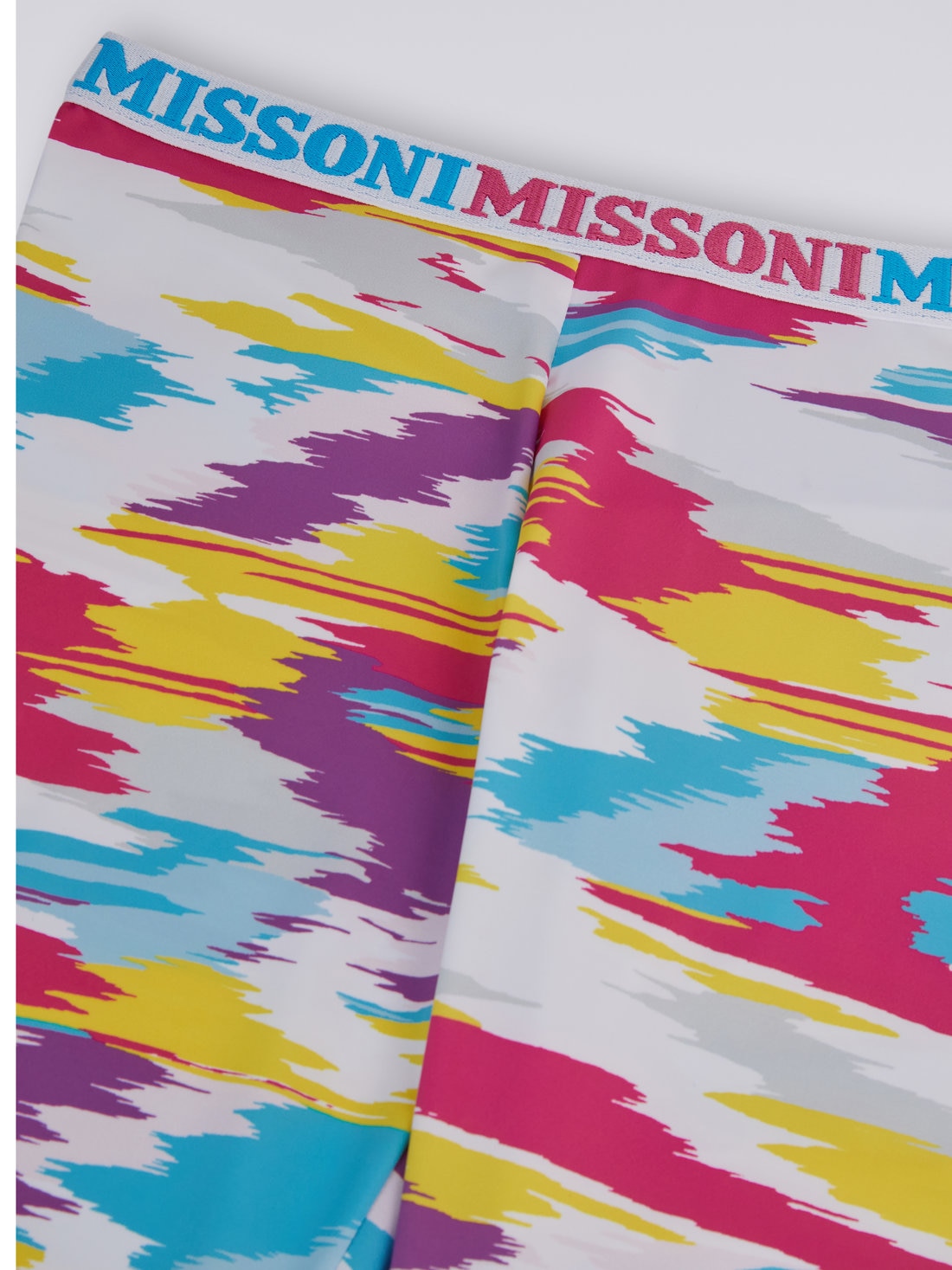 Slub cotton leggings with logo elastic Multicoloured
