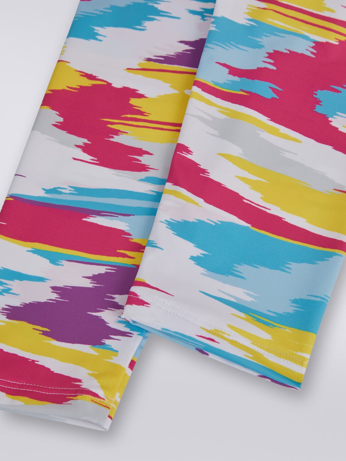 Baumwoll-Leggings in Flammgarnoptik mit elastischem Logostreifen, Mehrfarbig  - 8051575934094 - 3