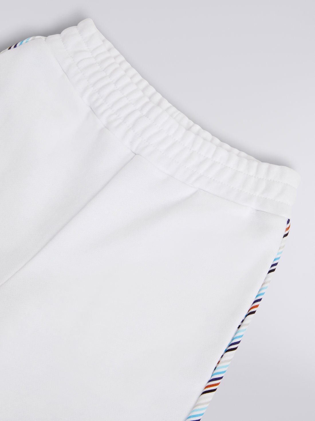 Plain cotton shorts with zigzag patterned back, Multicoloured  - 8051575835445 - 2