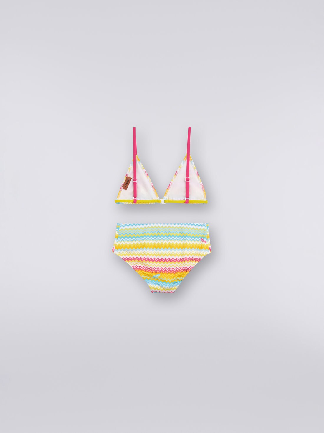 Bikini a fantasia zig zag multicolore con logo, Multicolore - 8051575936890 - 1