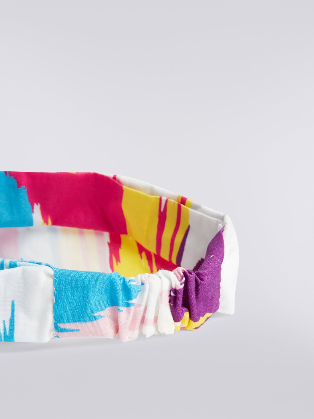 Slub cotton headband, Multicoloured  - KS23SS07BV00DESM923 - 2