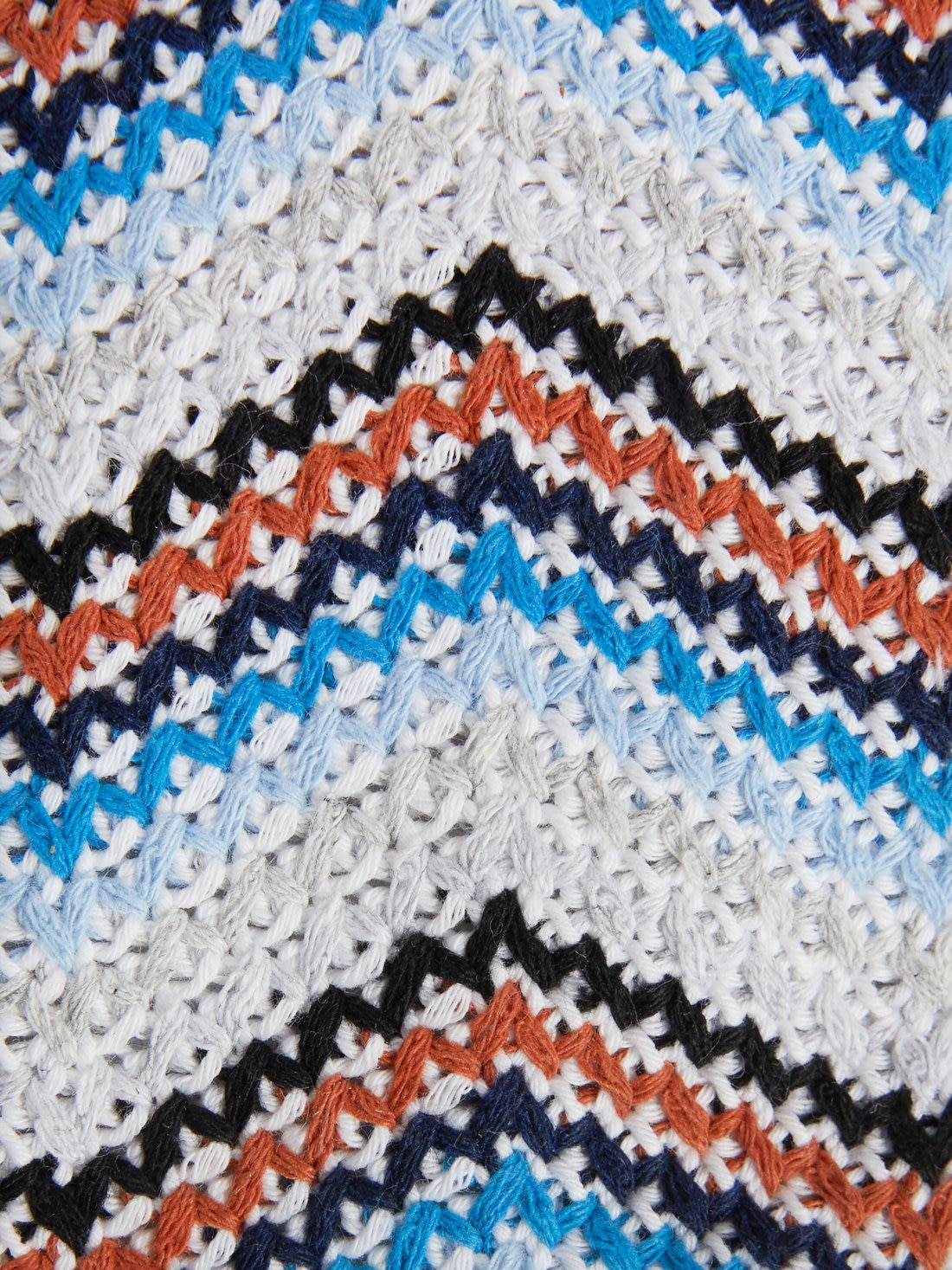 Zigzag crocheted cotton blend bucket hat, Multicoloured  - 8051575836220 - 3
