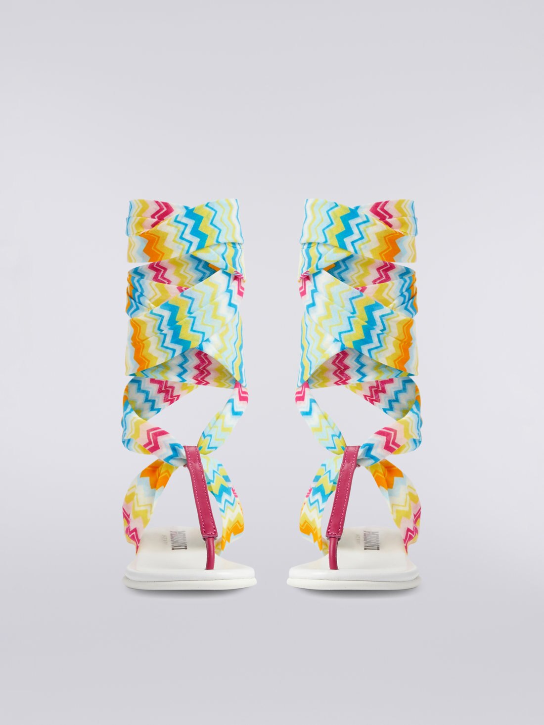 Flip-Flops mit mehrfarbigem Zickzackmuster auf dem Riemen, Mehrfarbig  - 8051575938177 - 2