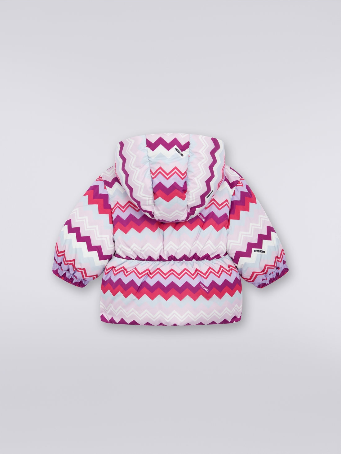 Zigzag nylon jacket with gather, Multicoloured  - 8053147118437 - 1