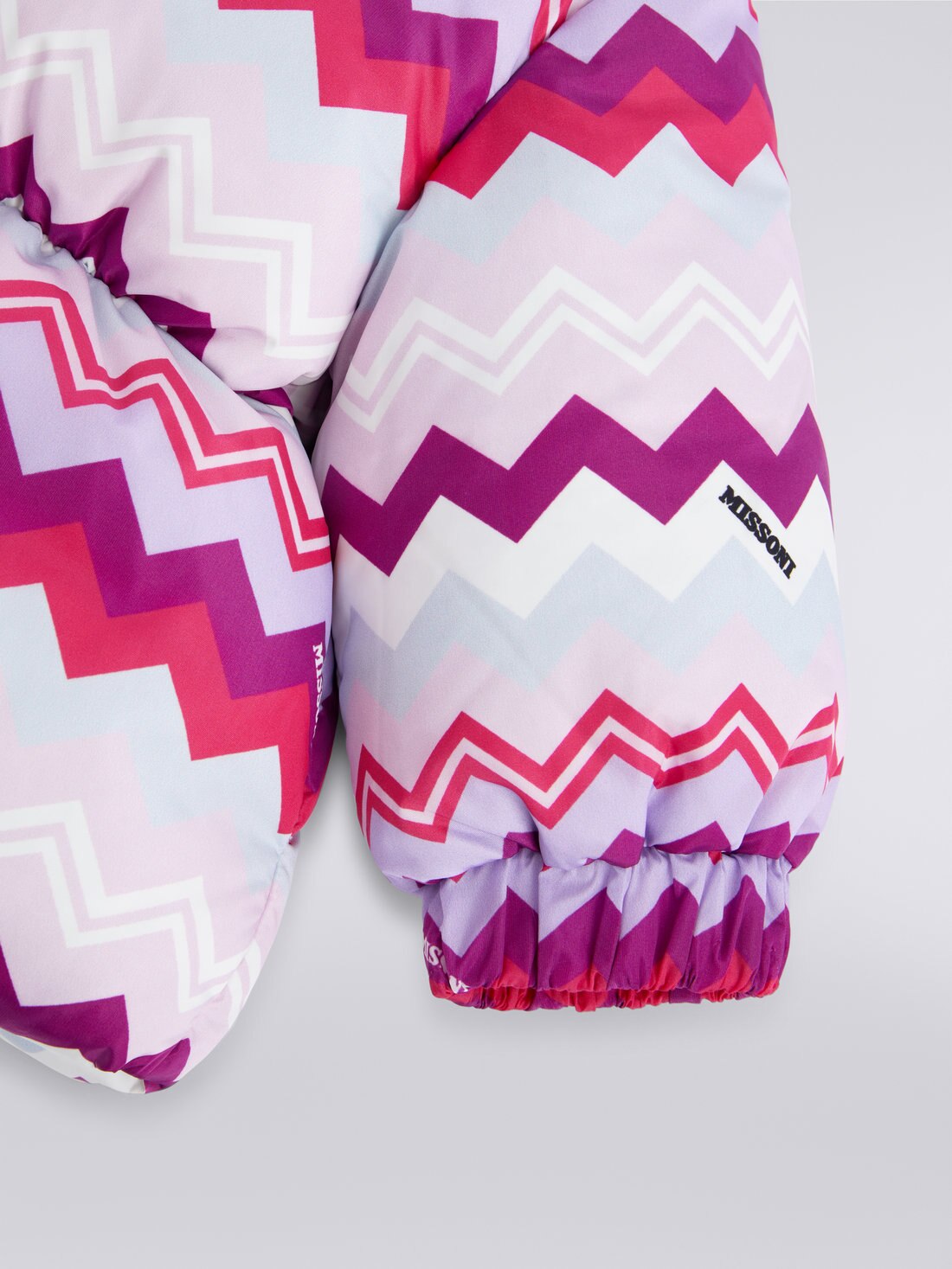 Zigzag nylon jacket with gather, Multicoloured  - 8053147118437 - 3