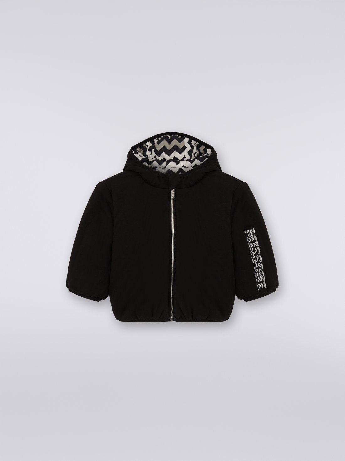 double faced jacket black and white