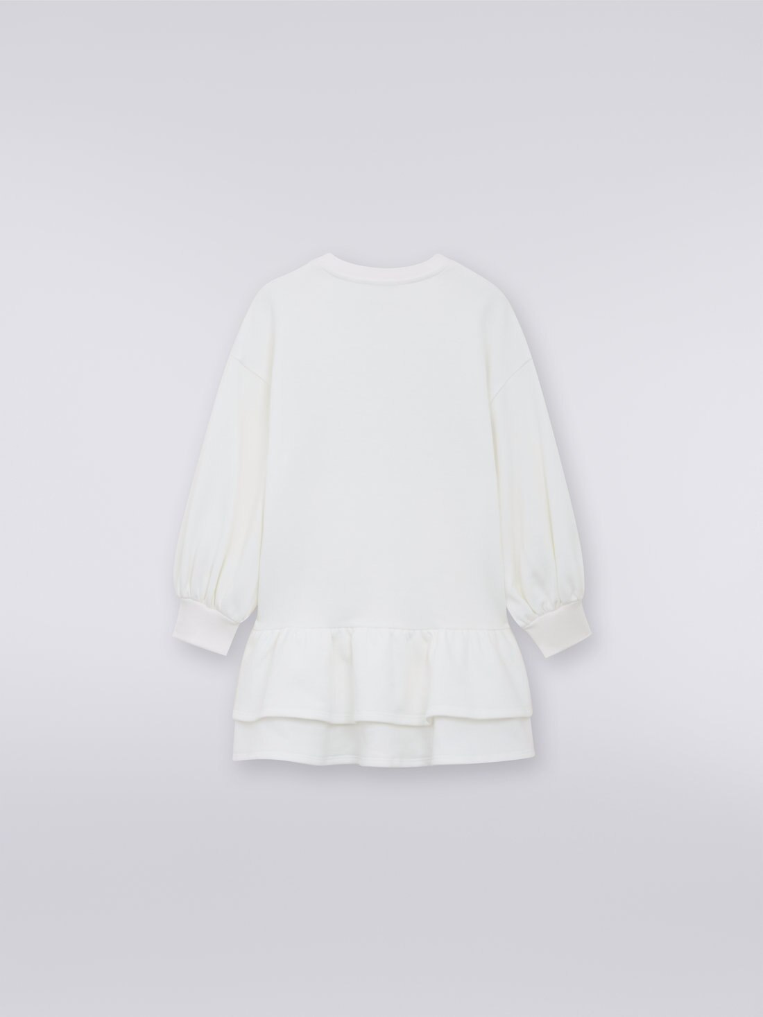 Cotton dress with rhinestone appliqués, White  - 8053147030913 - 1