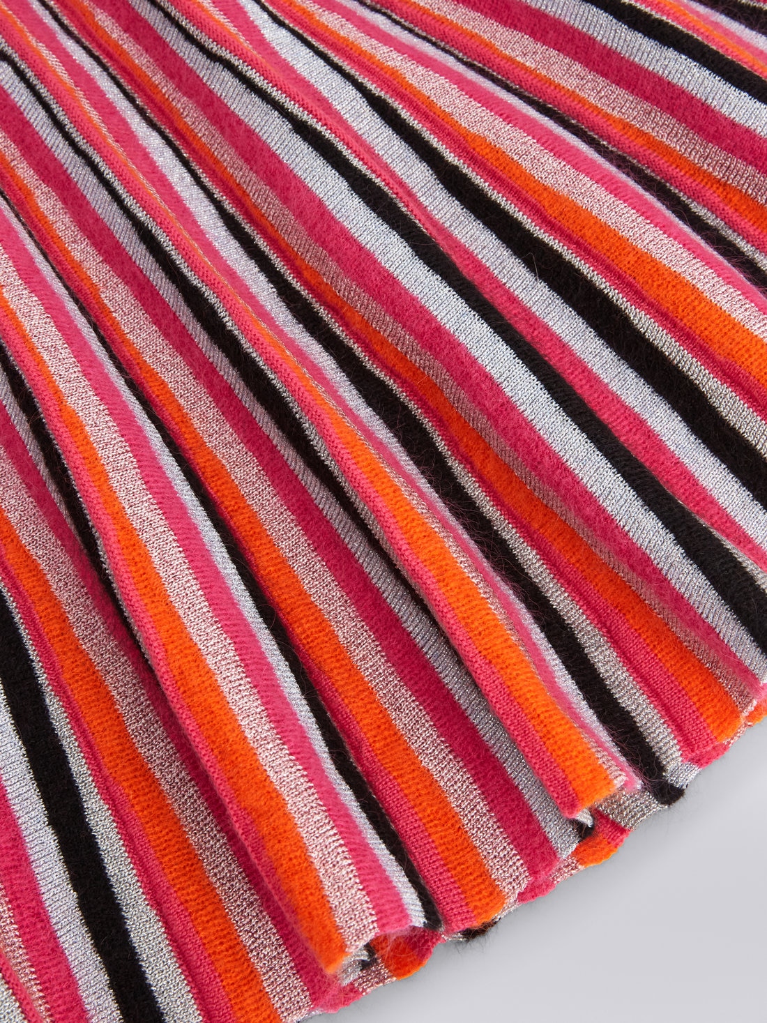 Viscose blend vertical striped dress with lurex, Multicoloured  - 8053147030975 - 3