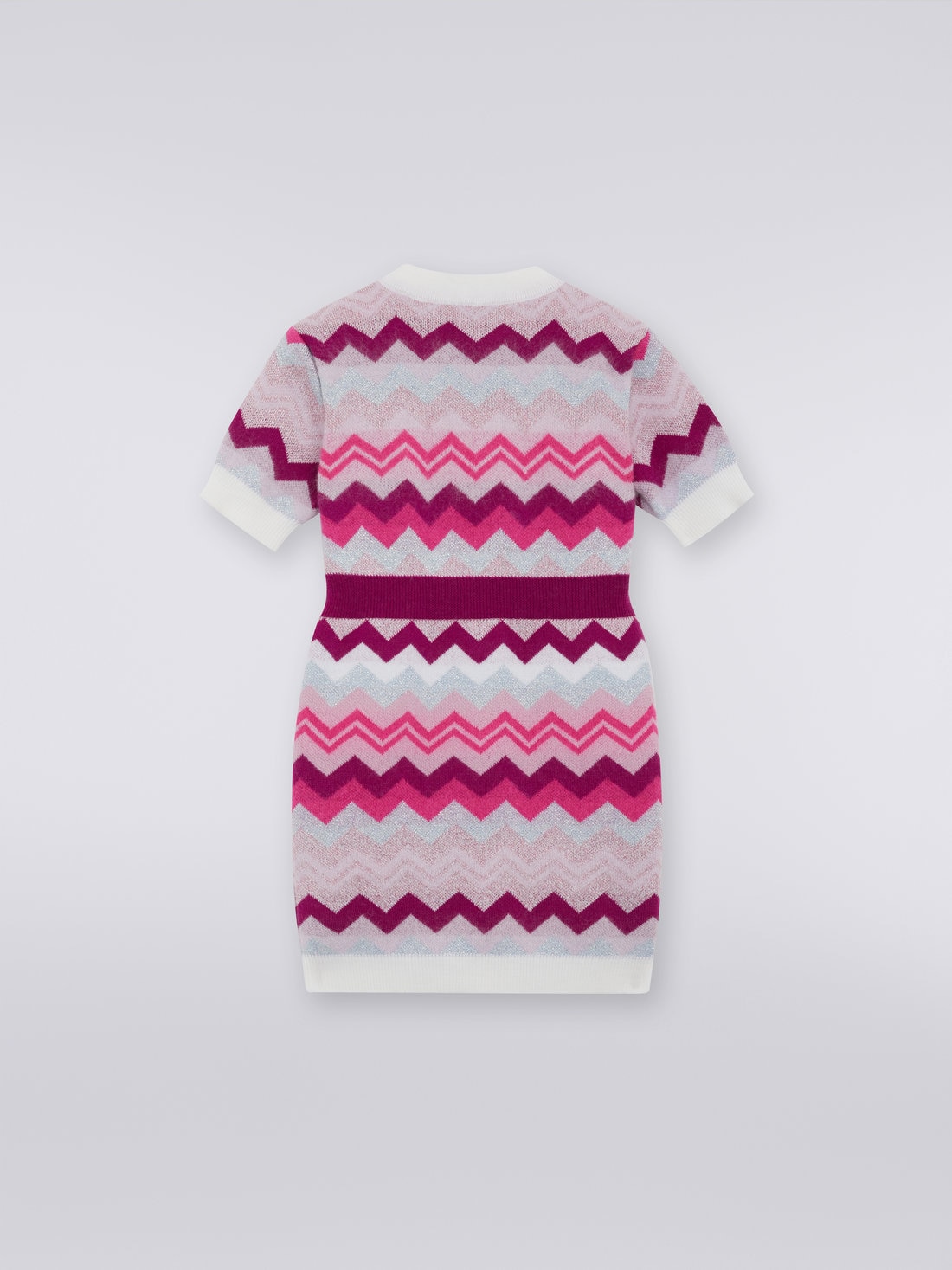 Wool zigzag dress with logo, Multicoloured  - 8053147031194 - 1