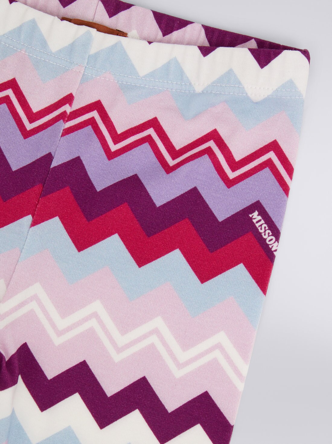 Zigzag cotton blend leggings Multicoloured