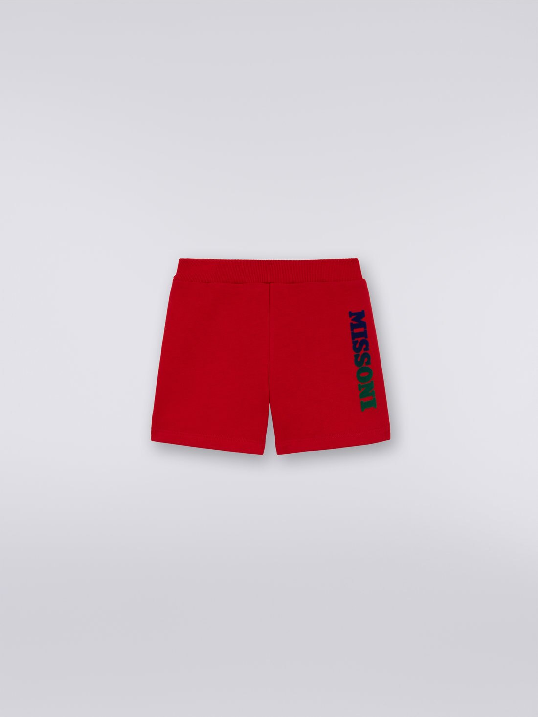 Cotton shorts with logo, Red  - 8053147031958 - 0