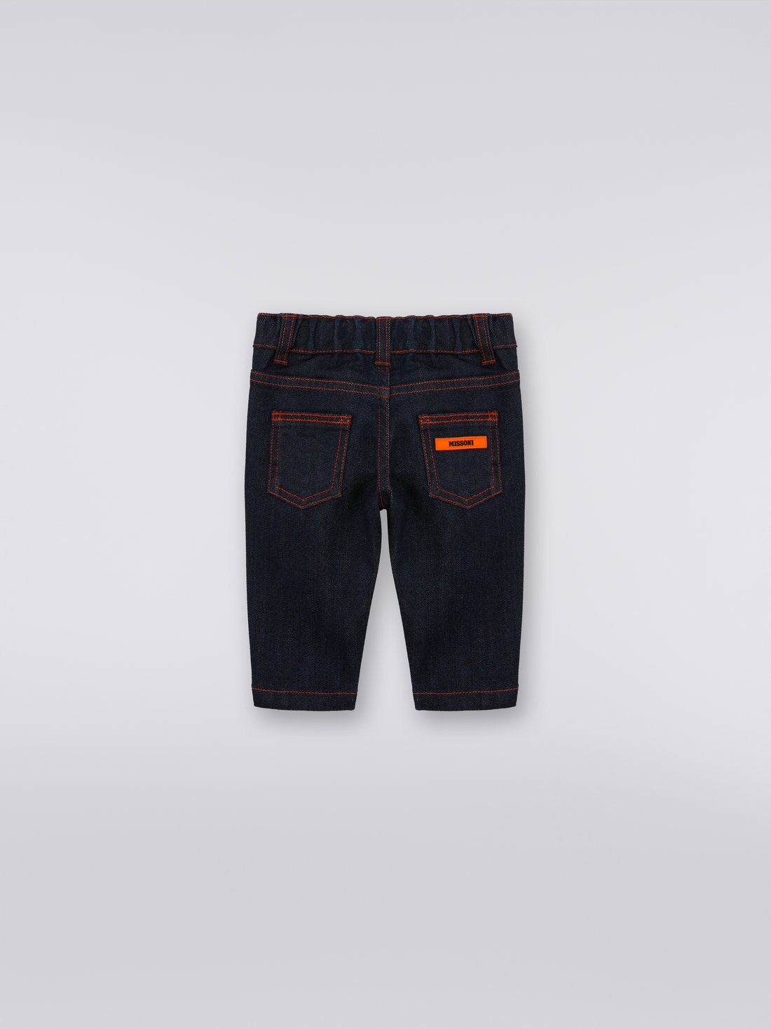 Denim five-pocket trousers, Blue - KS23WI08BV00E3S72D8 - 1