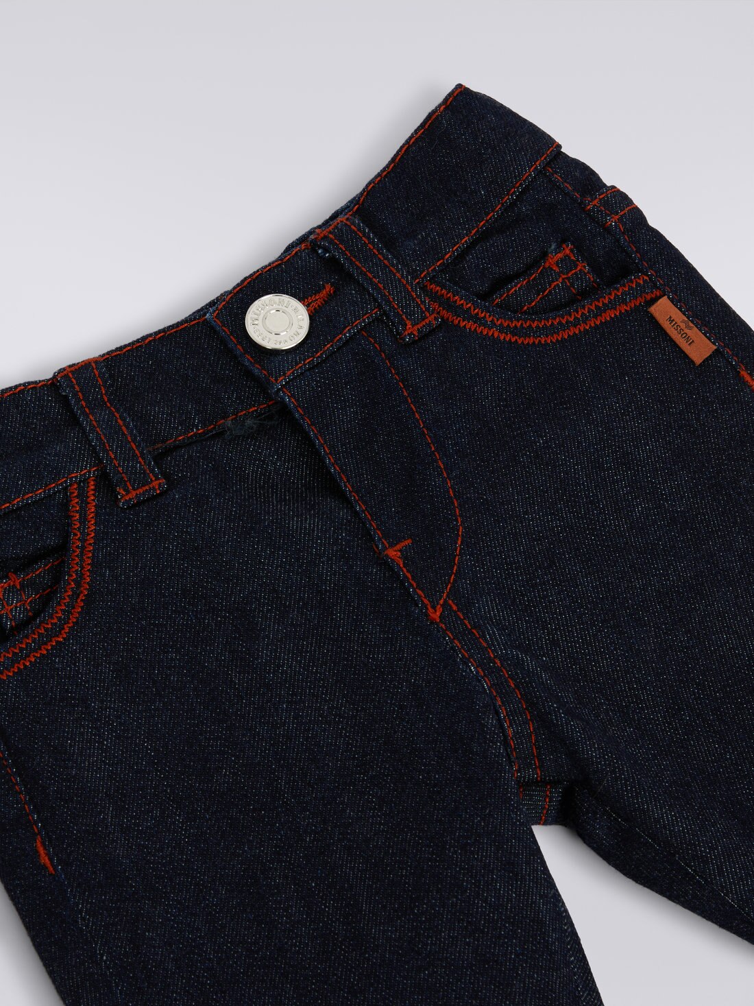 Denim five-pocket trousers, Blue - KS23WI08BV00E3S72D8 - 2