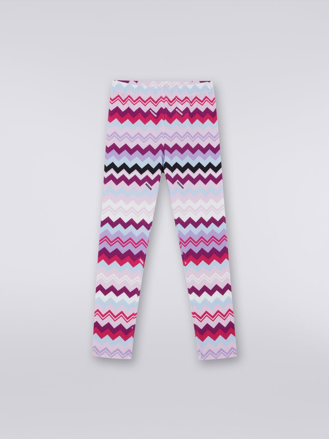 Leggings en mezcla de algodón zigzag, Multicolor  - KS23WI0BBV00E0SM96I - 0