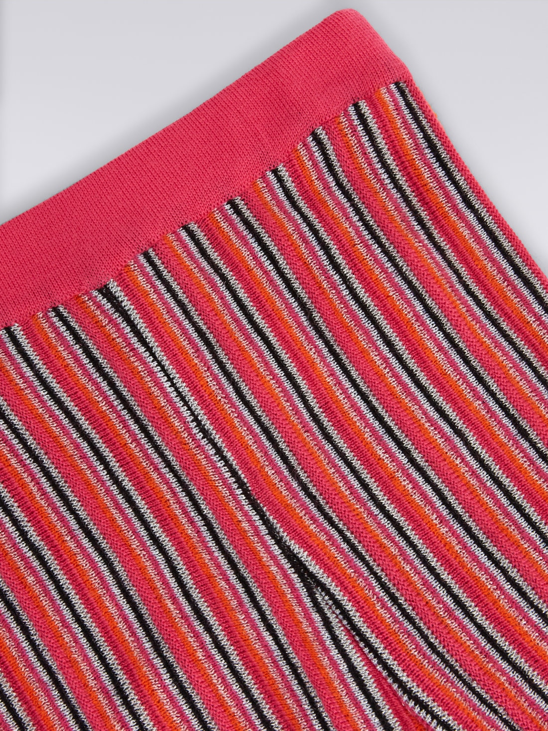 Viscose blend vertical striped flared trousers with lurex, Multicoloured  - 8053147032566 - 2