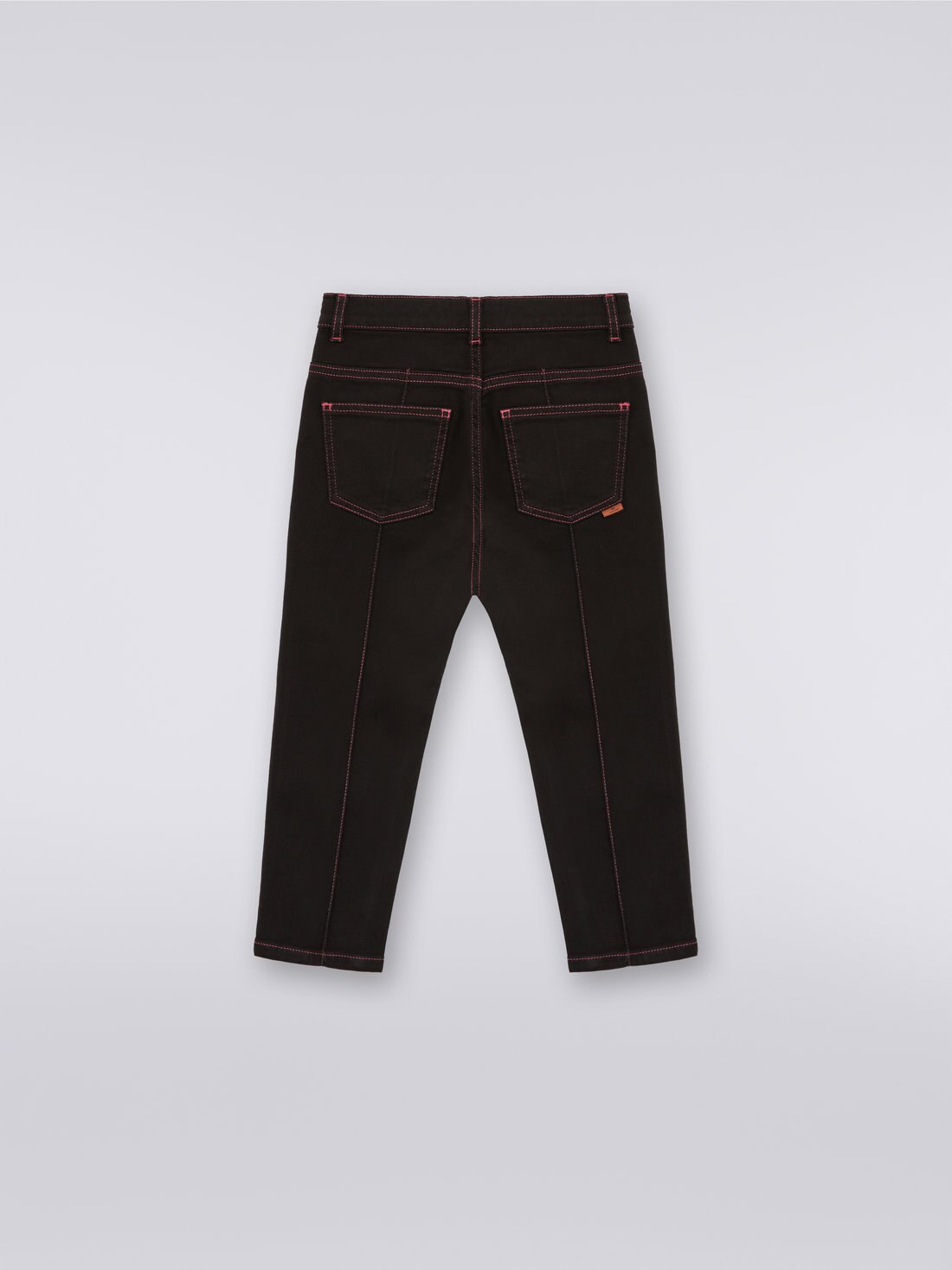 Jean à cinq poches avec empiècement à chevrons, Noir    - 8053147032689 - 1