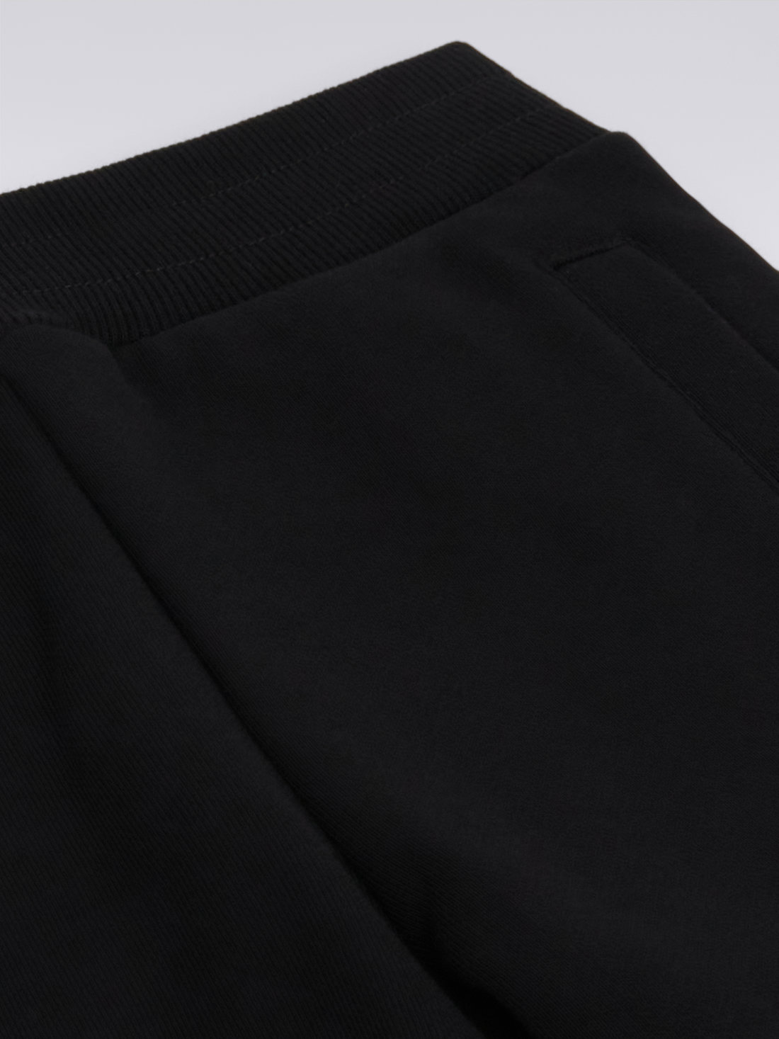 Joggers in felpa di cotone con logo, Nero    - KS23WI0IBV00E3S91H3 - 2