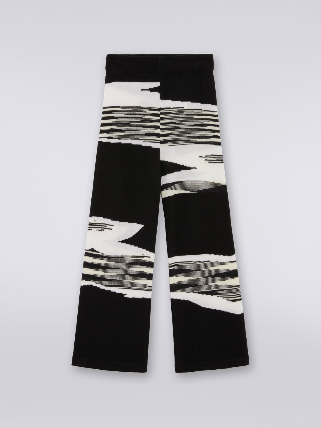 Pure virgin wool trousers, Black & White - 0