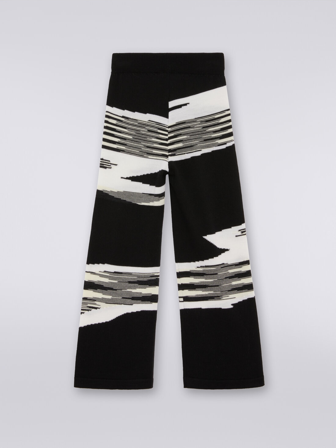 Pure virgin wool trousers, Black & White - KS23WI0PBV00EPSM92O - 1