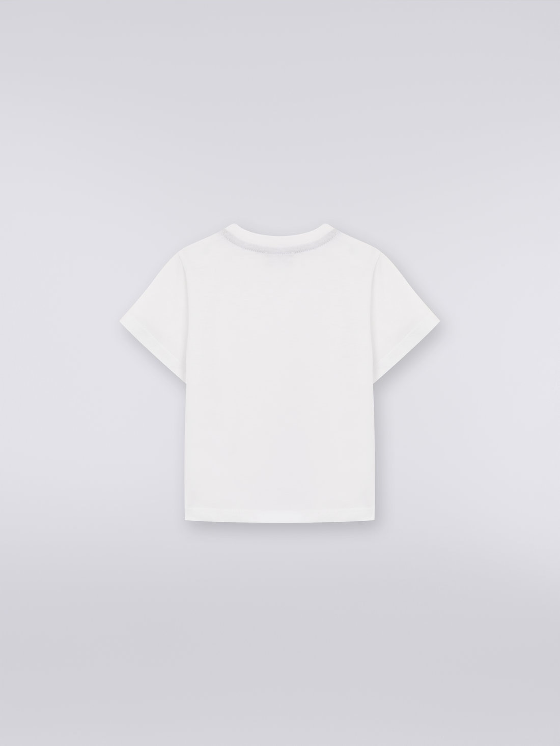 Cotton T-shirt with dégradé logo, White  - 8053147033723 - 1
