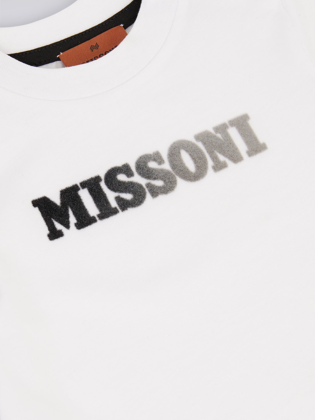 Tシャツ コットン グラデーションロゴ入り ホワイト | Missoni