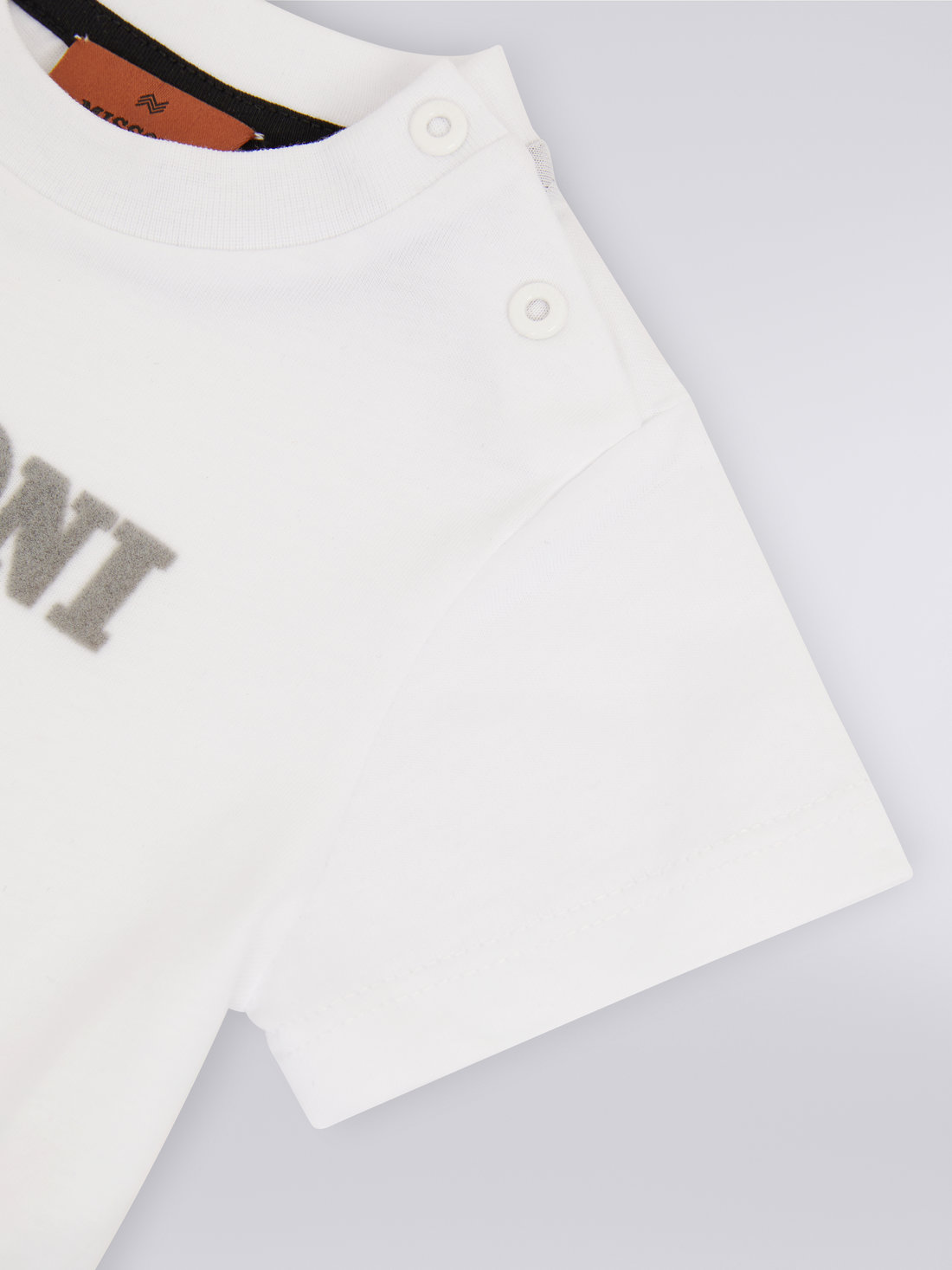 Cotton T-shirt with dégradé logo, White  - 8053147033723 - 3