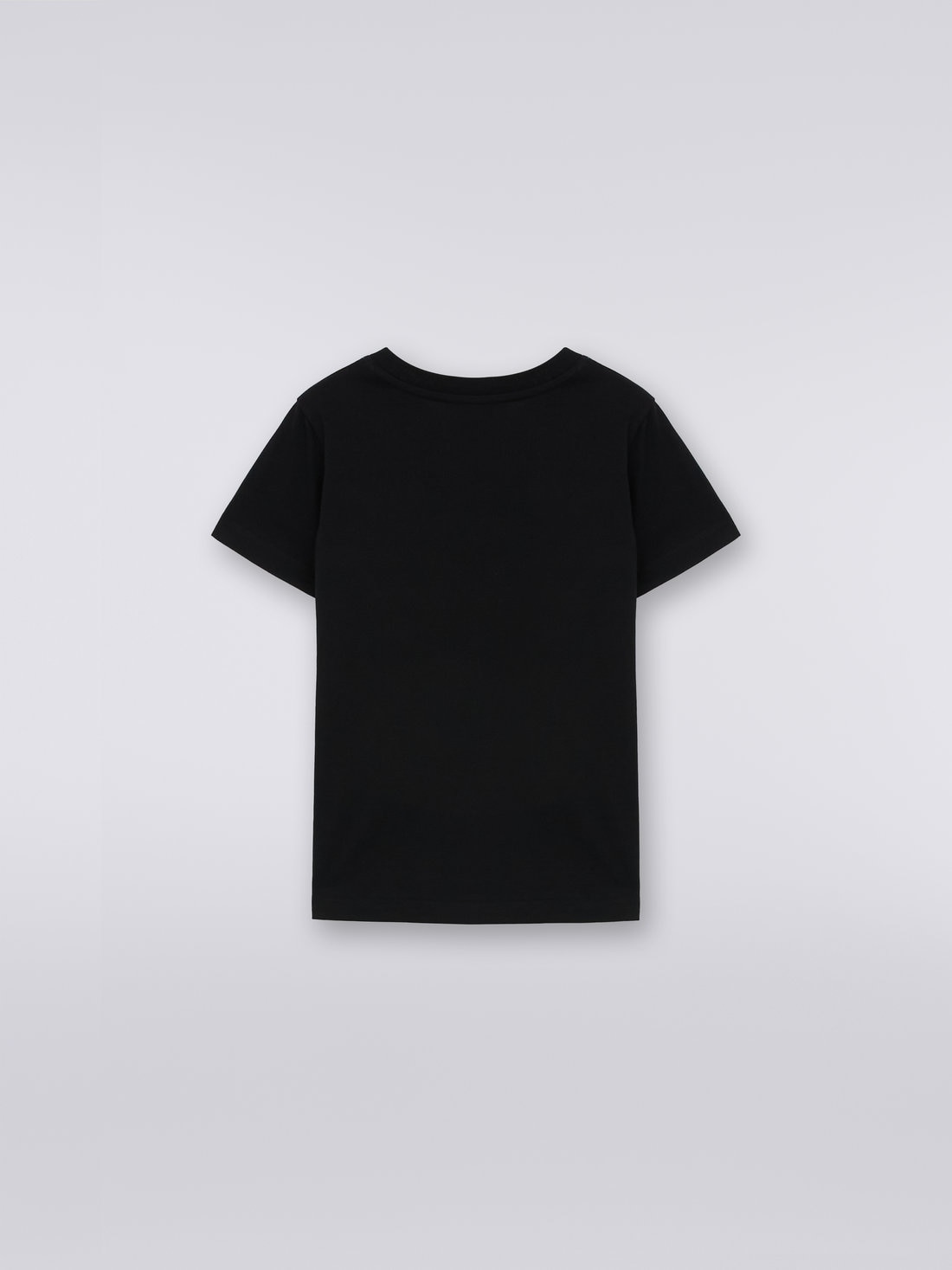 Short-sleeved cotton T-shirt with logo Black | Missoni