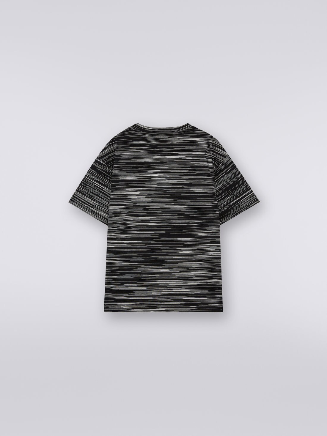 Short-sleeved slub cotton T-shirt, Black    - KS23WL0IBV00E3SM973 - 1