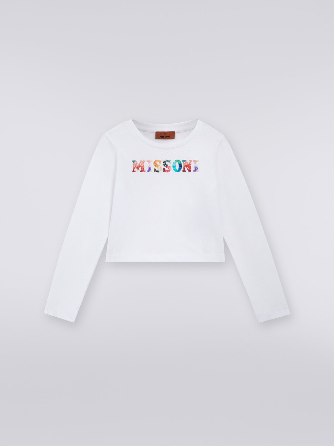 Camiseta de cuello redondo de algodón, Blanco  - 8053147026541 - 0