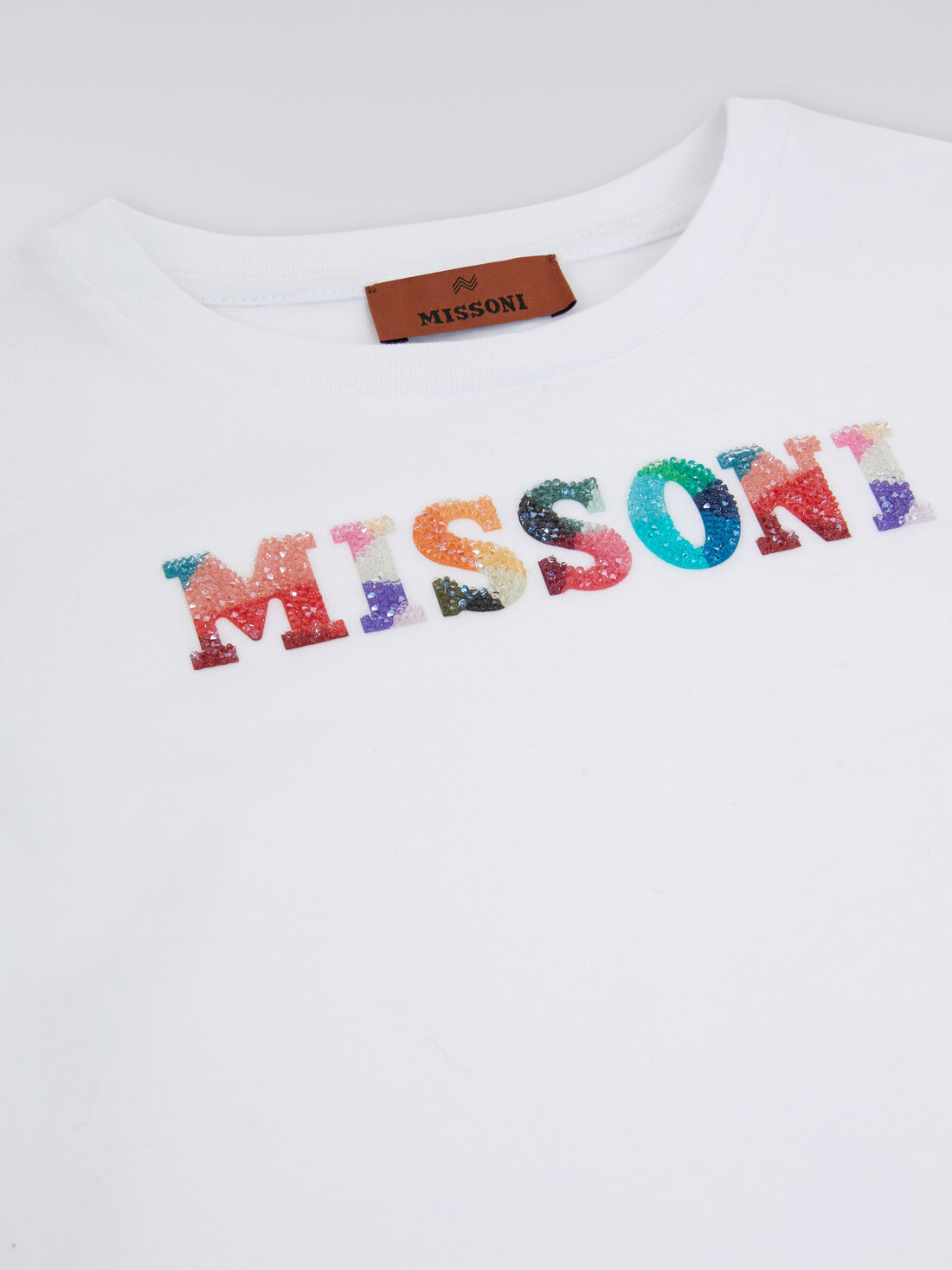 Camiseta de cuello redondo de algodón, Blanco  - 8053147026541 - 2