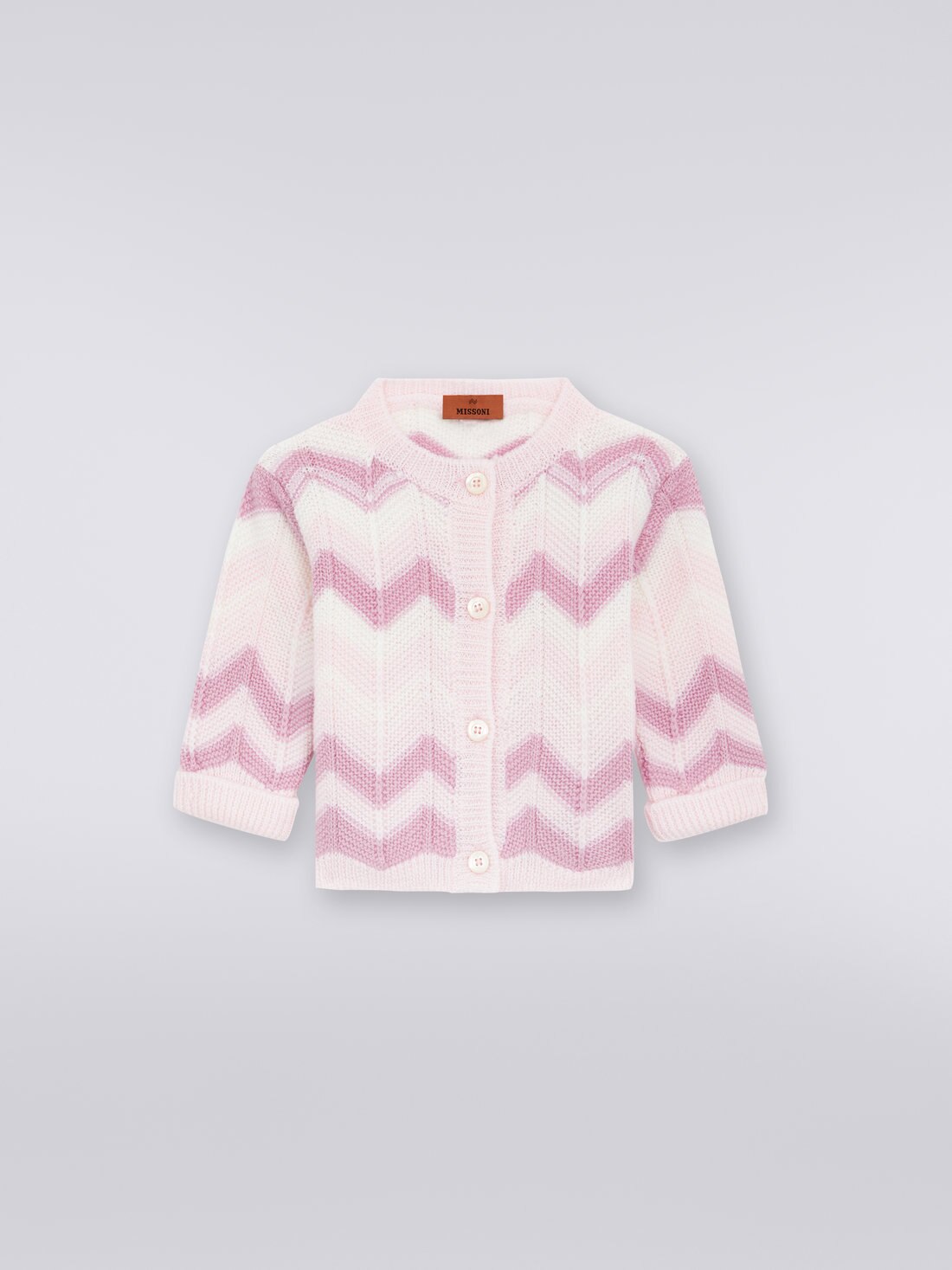 Strickcardigan aus Wolle mit Zickzackmuster, Mehrfarbig  - 8053147035161 - 0