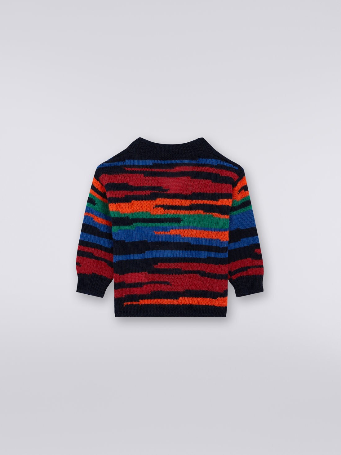 Slub wool knit cardigan, Multicoloured  - KS23WM03BV00E3SM923 - 1