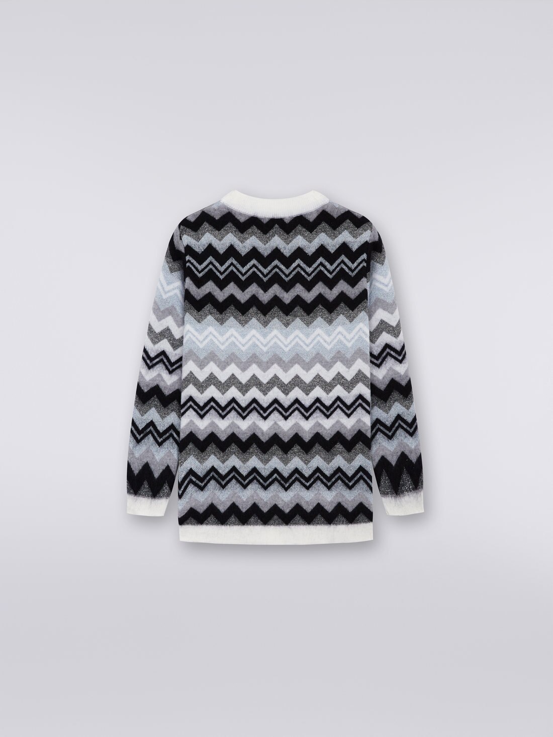 Cardigan à poches en laine zig zag, Noir & Blanc - 8053147035505 - 1